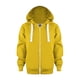 thumbnail image 1 of Gibobby Chamarra de manga larga para bebéSudadera Color Sólido Chaquetas con cremallera Sudadera con capucha larga Manga superior niñas Abrigo y chaqueta(Amarillo, 5-6 Años), 1 of 5