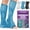 Teal, variant on BraceAbility Open Toe Knee High Compression Socks 20-30 mmHg for Circulation Support, S, Teal, 1 Pair