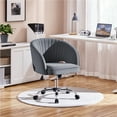 thumbnail image 2 of Yaheetech Tufted Barrel Office Chair,Dark Gray, 2 of 7