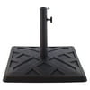 Square Polyresin Metal Umbrella Base in Antique Bronze