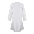 thumbnail image 4 of LISTHA Women's 3/4 Sleeve Dresses, Casual T-Shirt Dresses, Crew Neck Loose fit Swing Autumn Dresses, Tunic Dresses White S, 4 of 6