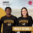 thumbnail image 4 of campus Chandail en Molleton Col Rond Style Doux Arc & Logo pour Adultes Jour de Match (Missouri Tigers - Noir, XX-Grand), 4 of 4
