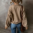 thumbnail image 4 of Pearl-Decorated Shoulder Pullover for Women, Loose Knit Crewneck Sweater with Beads, 4 of 9