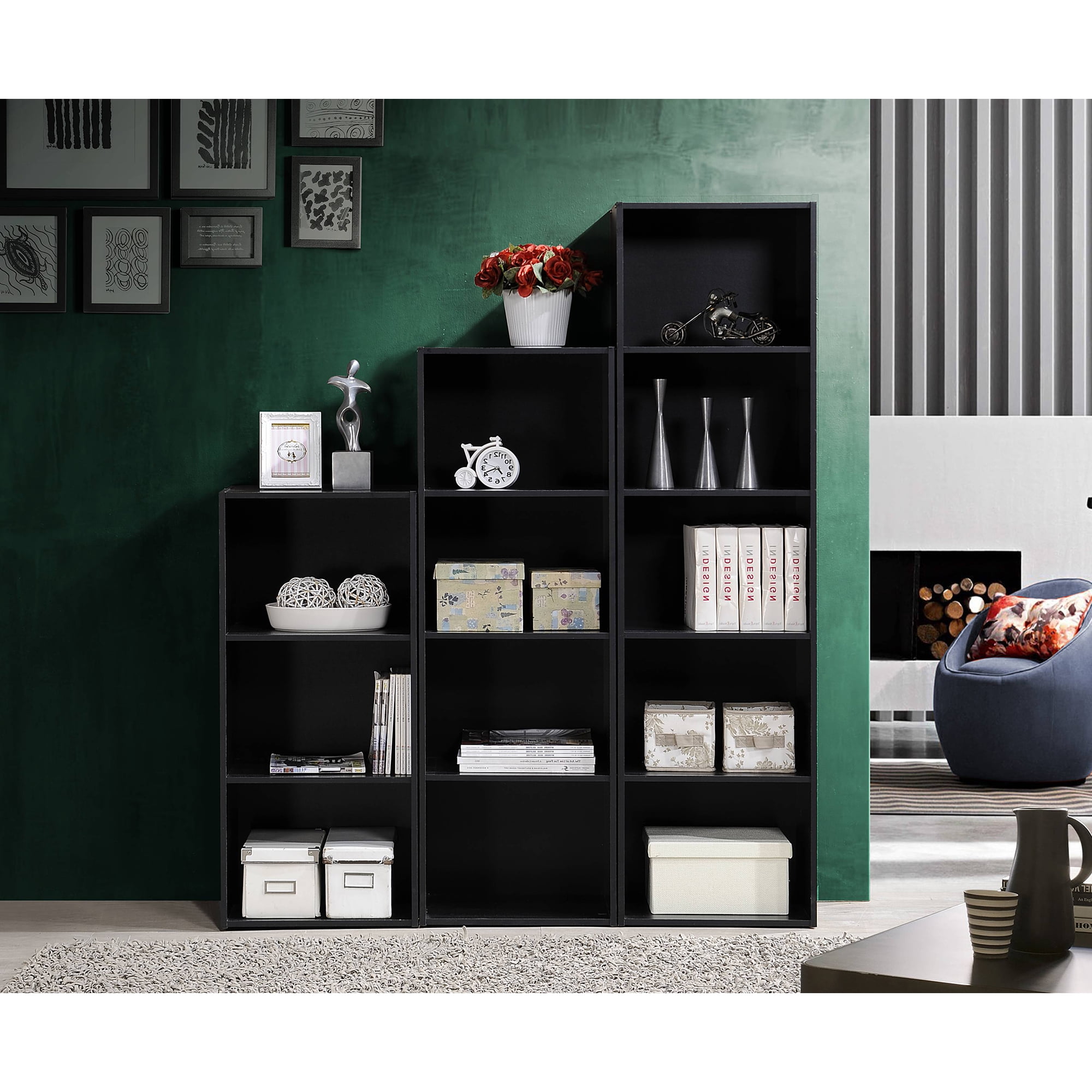 Indoor Modern Home Decorative Furniture 5-Shelf Bookcase