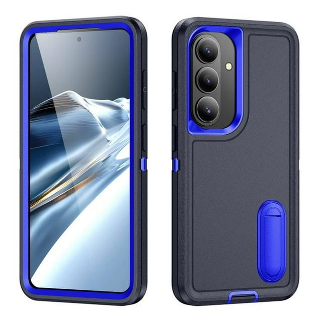 Funda para Teléfono Samsung Galaxy S26+ de 6,7" con Soporte Incorporado, Funda Protectora Resistente de Grado Militar Resistente a Prueba de Golpes/polvo/caídas para Samsung Galaxy S26+ de 5G, Azul