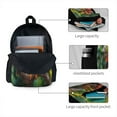 thumbnail image 3 of Lsque Chameleon Pattern Adult Backpack – Durable & Lightweight PU Canvas Storage Bag , 15” Laptop Compartment, and Multiple Pockets, 3 of 7