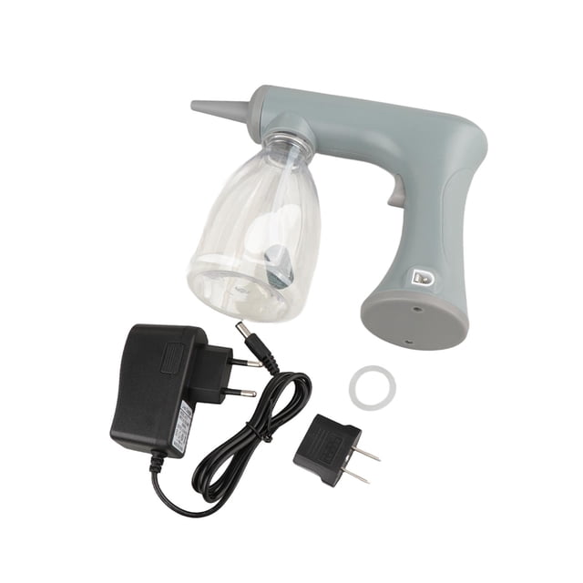 Máquina de espuma eléctrica para permanente de cabello con burbujas, compacta y reutilizable para barberías, herramienta para permanente, peluquería. Gris 300ml