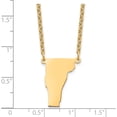thumbnail image 3 of Ss/Gold Plated Sterling Silver/Gold-Plated Vermont State Necklace Made In United States xna706gp-vt, 3 of 5