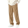 thumbnail image 3 of SAWOBUUN Men's Corduroy Pants Wide Leg Elastic Waist Loose Fit Casual Trousers with Pockets, 3 of 7