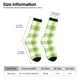 thumbnail image 2 of Balery White Green Plaid Calcetas Largas con Estampado para Hombre y Mujer – Suaves y Transpirables, Talla Única (US 5-11), 2 of 6