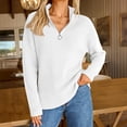 thumbnail image 5 of SUNBS Sweaters for Women Quarter Zip Mock Neck Pullover Top Long Sleeve Casual Shirt Fall Fashion Clothes, 5 of 9