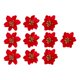 thumbnail image 1 of Conjunto de 10 piezas de flores artificiales resplandecientes para celebrar la Navidad, centro de mesa, adornos festivos para bodas, guirnalda hecha Rojo, 1 of 8