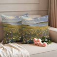 thumbnail image 2 of Spring Floral Outdoor Waterproof Pillow Covers, Botanical Farmhouse Modern Oil Painting Decorative Square Throw Pillowcase Sofa Cushion Sham for Patio/Couch/Chair, 26"x26" 2 Pack, 2 of 8