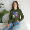 thumbnail image 2 of Aliens Peace Sign Sweatshirt, I Come In Peace Alien Sweatshirt, 2 of 2