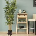 thumbnail image 3 of HUGFEGWE Wood Potted Plant Stand,Solid Wood Mini Stool Plant Display Stand,Vintage Round Rack Modern Decorative Flower Pot Planter Holders for Home Balcony Garden CJB91-101937, 3 of 7
