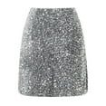thumbnail image 5 of Sngxgn Womens Midi Skirt High Waisted Solid Dress Elegant Skirts(Grey,L), 5 of 9