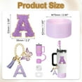 thumbnail image 2 of Juego de accesorios para taza Uxcell para vaso con asa, que incluye cubierta de silicona para popote, bota, tapón a prueba de derrames, encanto de asa, etiqueta de iniciales letra A, 2 of 7