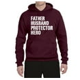 thumbnail image 2 of Wild Bobby,Father Husband Protector Hero Best Dad Husband Gift, Father's Day, Unisex Graphic Hoodie Sweatshirt, Maroon, X-Large, 2 of 3