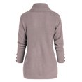 thumbnail image 3 of Rosegal Women's Plus Size Drop Shoulder Turtleneck Sweater Gray 2X, 3 of 5