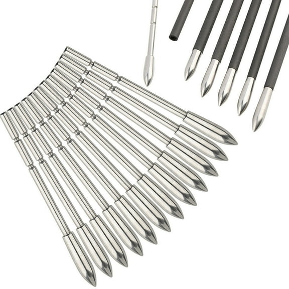 AME 12X Archery Tips Insert 80gr 100gr Broadheads ID3.2mm Arrows Shaft Field Hunting(OD4.6mm)