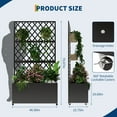 thumbnail image 2 of BeesClover Black Metal Raised Garden Bed - Planter Box with Trellis & Privacy Screen, Outdoor Metal Planter, 2 of 9