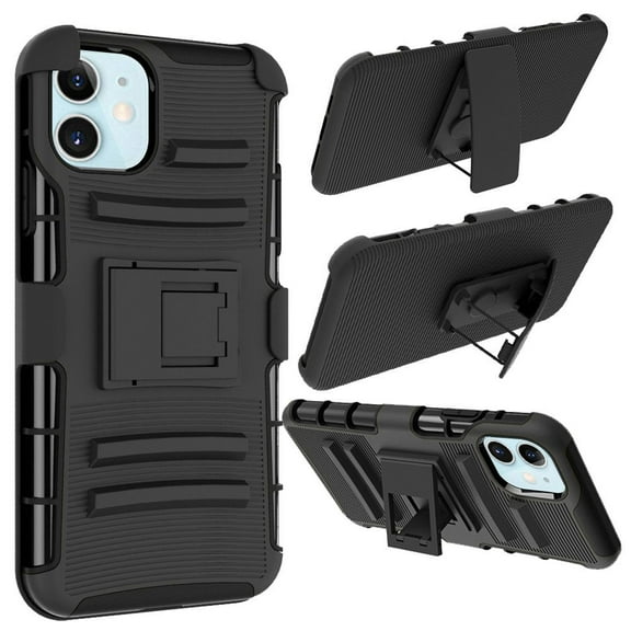 GSA Rubberized Holster Case with Kickstand For iPhone 12 Mini (5.4") Black