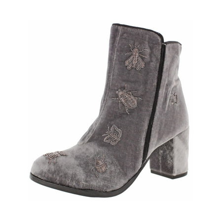 Naughty Monkey Womens Rock - Naughty Monkey Womens Superfly Velvet Embroidered Ankle Boots