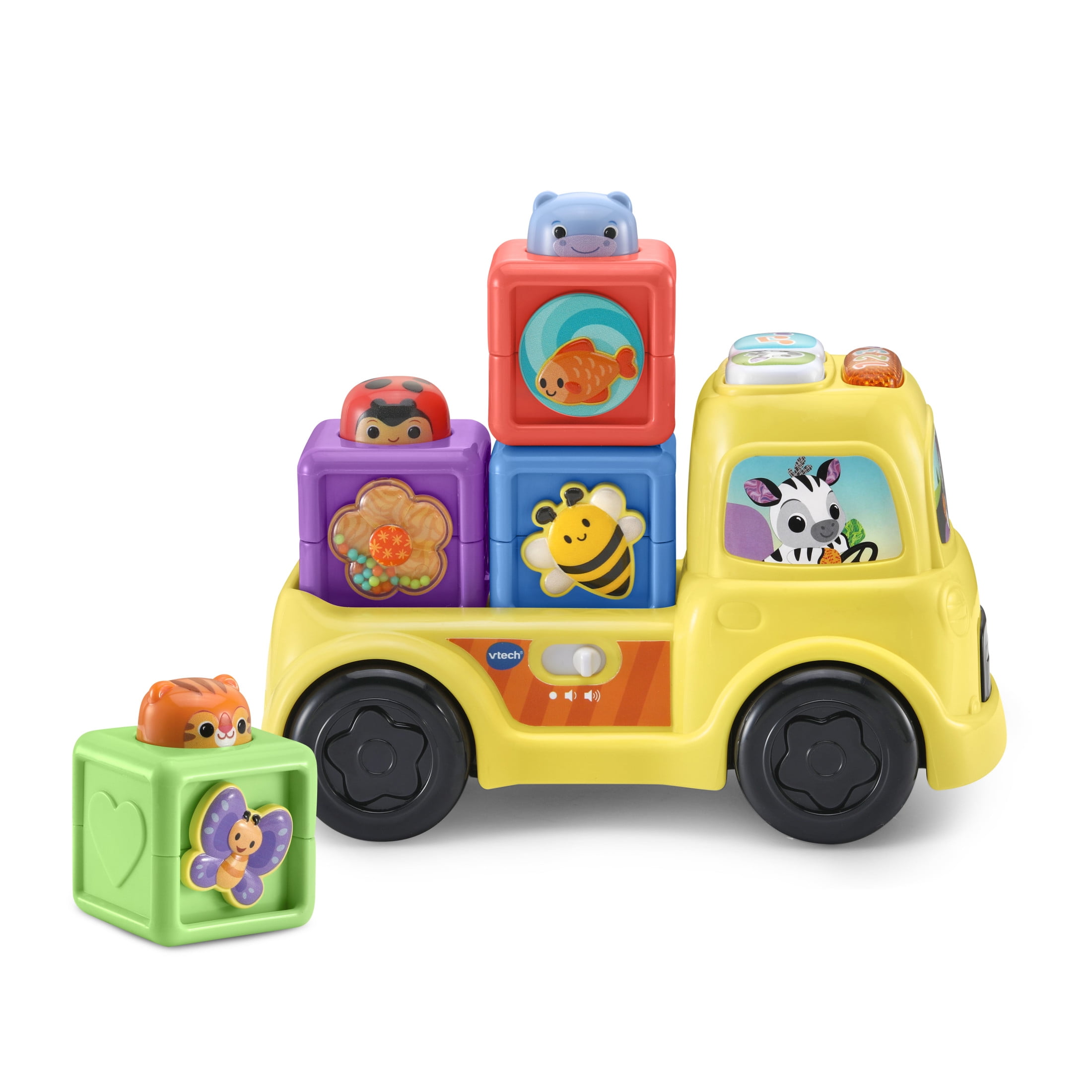 VTech Baby Beep & Go Blocks Truck Set, Ages 6+ Months, Includes 4 Colorful Animal Blocks