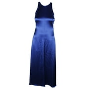 Jill Jill Stuart Womens Royal Blue Satin Open Back Ankle Gown 2