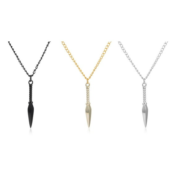 3 PCS Chain Retro Punk Rock Arrow Vintage Choker Spear Pendant Necklace