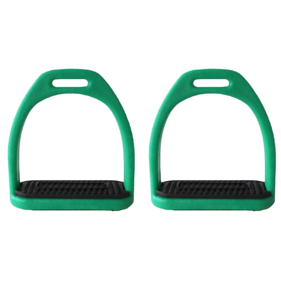 Horse Saddle English 4-1/2" Wide Composite Lightweight Stirrups Green 51113GR