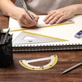 thumbnail image 6 of Mr. Pen- Geometry Set, Yellow Stripes, 4 Pack, Metal Geometry Kit, Triangle Ruler, Metal Ruler, Drafting Triangles, Metal Protractor, Metal Set Square, Drafting Ruler, Drafting Set, 6 of 8