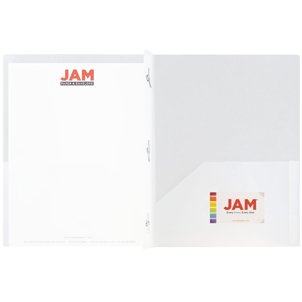 JAM Paper Matte Two Pocket Folders, Baby Blue, 6/Pack