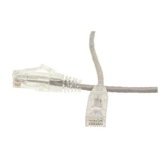 6 ft. Snagless & Molded Boot Pure Copper CAT6 Grey Slim Ethernet Patch Cable
