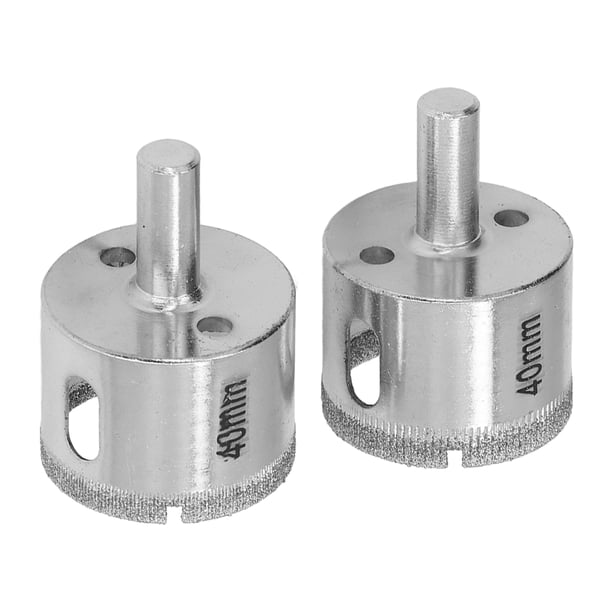 Broca de cerámica, 2 piezas Brocas para azulejos Broca para vidrio Juego de sierra perforadora Materiales ecológicos