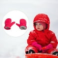 thumbnail image 3 of Billuyoard 1 par de manoplas para niños, funda para los dedos de invierno, cubiertas para los dedos forradas, cómoda manopla para niños, manopla para Suministros térmicos Rosa roja Billuyoard HA060203-08B, 3 of 6