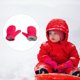 thumbnail image 3 of Billuyoard 1 par de manoplas para niños, cubierta para los dedos de invierno, manopla forrada para niños, manopla de lana para mantener el Suministros térmicos Rosa roja, 3 of 6