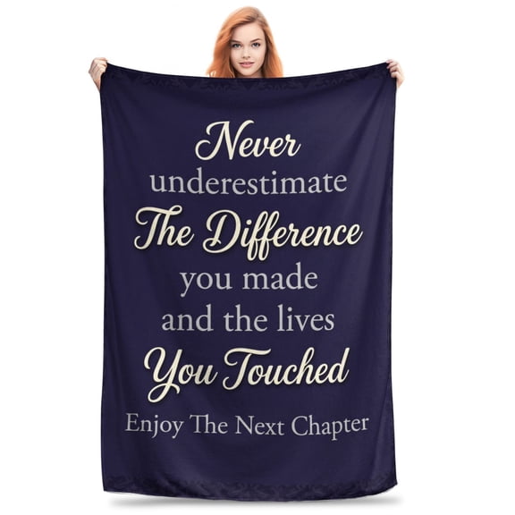 Retirement Blanket, Farewell Gift for Coworkers Boss, Retirement Gift for Women, Teacher Employee Appreciation Throw Blanket 50x40