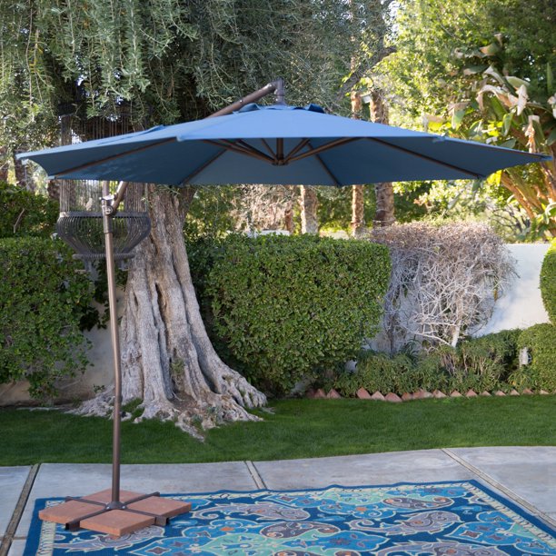 Coral Coast 9 Ft Steel Offset Patio Umbrella Walmart Com Walmart Com