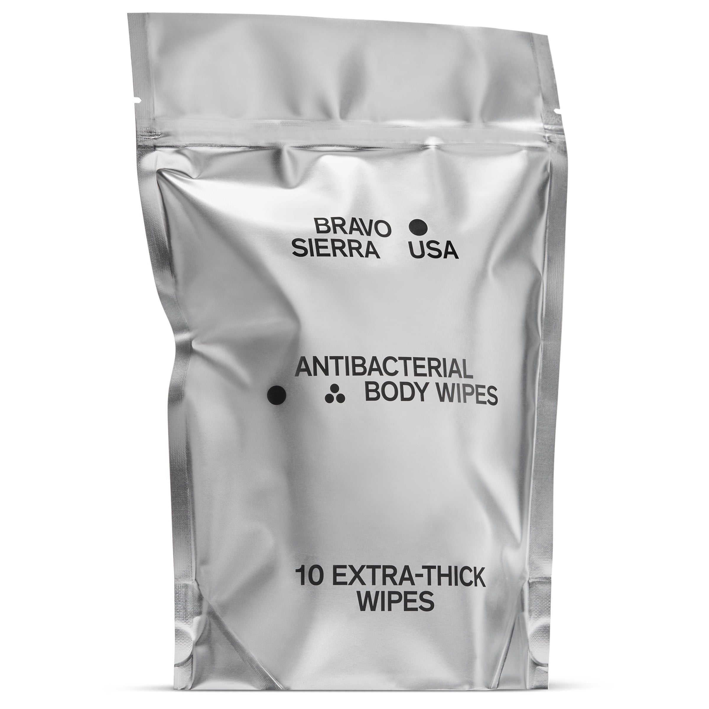 Bravo Sierra Antibacterial Extra-Thick Body Wipes, 10 Ct