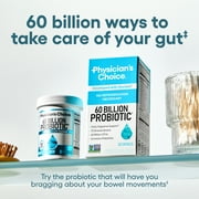 Physician’s Choice 60 Billion Probiotic for Women and Men, 30 Count, Digestive & Gut Health