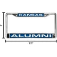 thumbnail image 4 of Kansas KU University Alumni Chrome Metal (Set of 2) Laser Cut License Plate Frames, 4 of 6