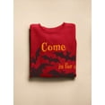thumbnail image 3 of Come In For A Bite Sweatshirt Women -Image by Shutterstock, Female 4X-Large, 3 of 4
