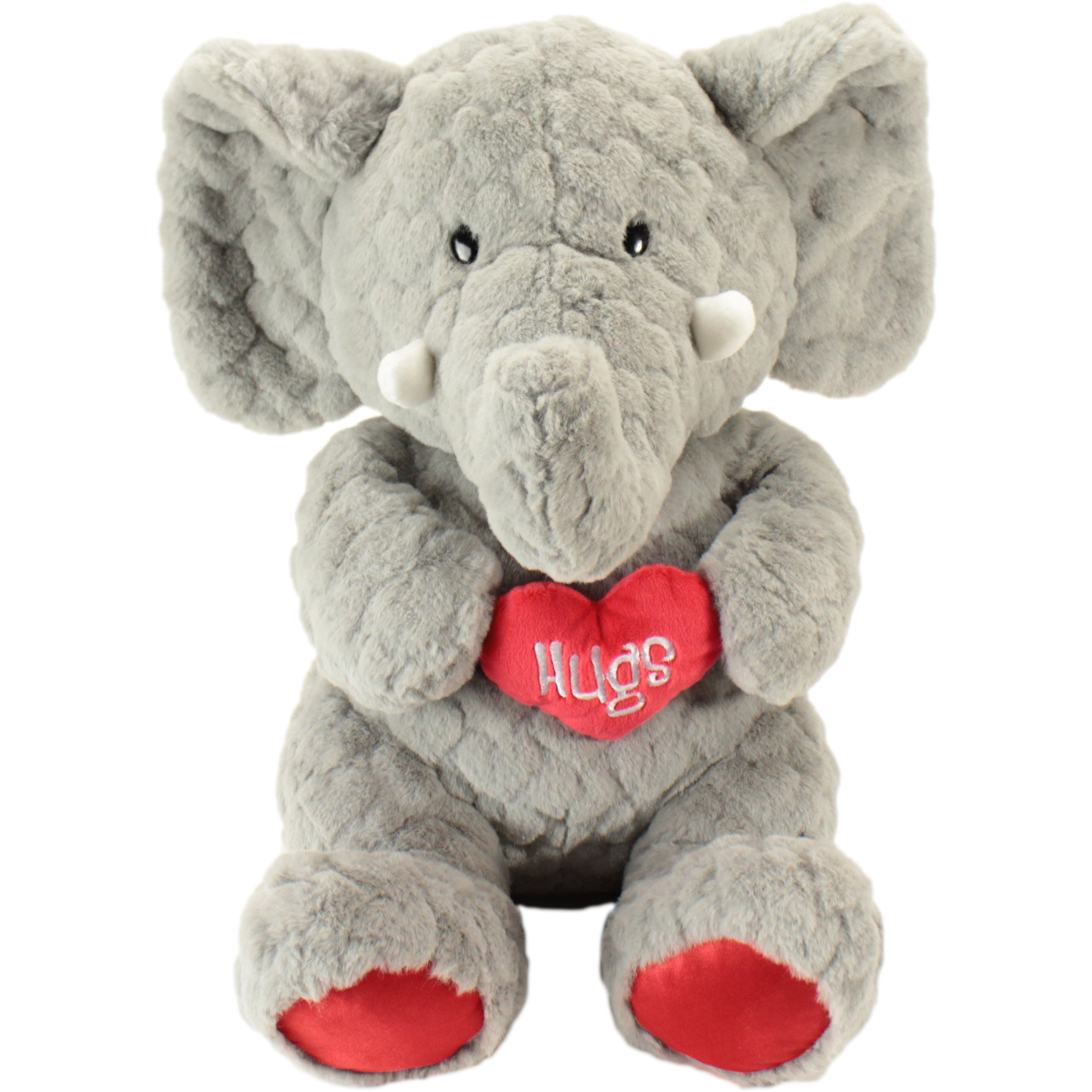 New Hug Fun 14.5 in Jungle Animal Elephant Grey Plush Toy Gift Valentine's Day 