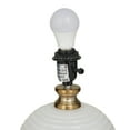 thumbnail image 6 of DecMode 19" Ribbed White Table Lamp with White Microfiber Shade, 6 of 10