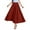 A-Red, variant on Women's Girls Elastic Waist Long Flowy Bohemian Cotton Casual Maxi Skirt for Summer Beach Holiday