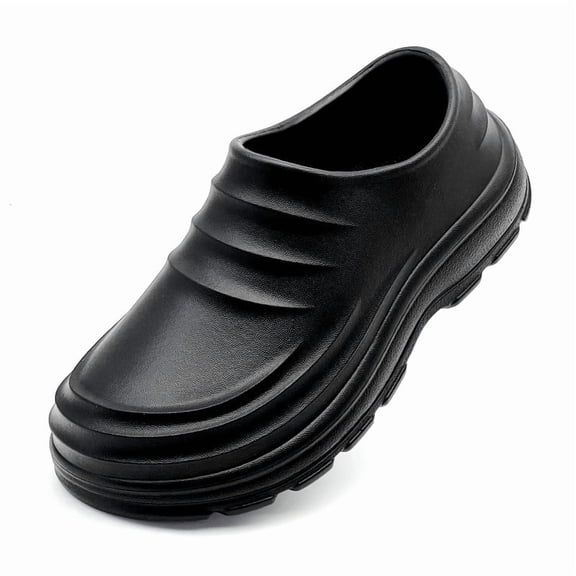 EVA Chef Shoes for Men Non-Slip Work Shoes Water & Oil Resistant Slip On Comfortable Non Slip Kitchen Soft Warehouse Shoes