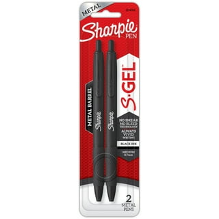 Sharpie S-gel 2pk Black Ink Gel Pens 0.7mm Medium Tip - Gray Metal Barrel :  Target