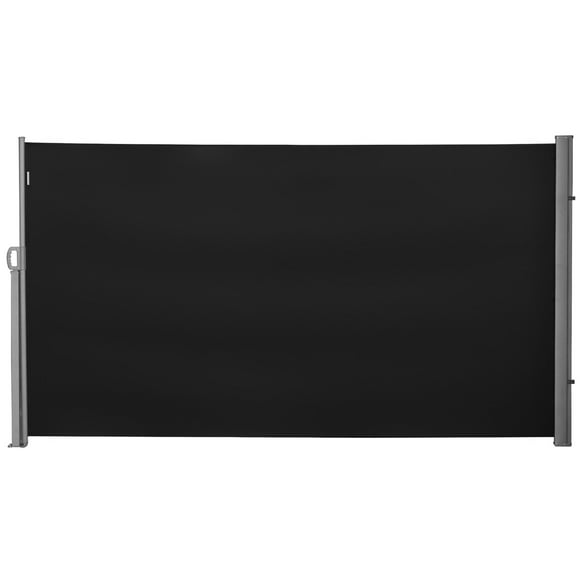 Outsunny 118" x 71" Retractable Side Awning Folding Privacy Screen Black