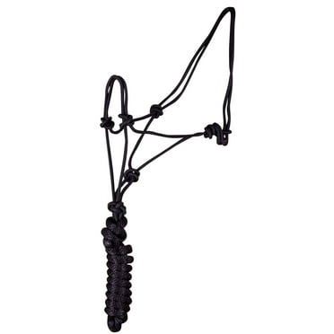 Mustang Side Pull Rope Halter with Braided Nose Bl - Walmart.com